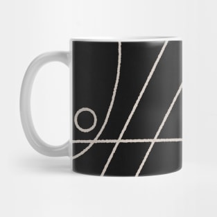 Abstract Bowls Geometric Monochrome Black and White Mug